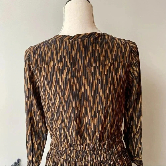 Elizabeth & James Paulina 100% Silk Abstract Print Shirt Dress Size 4 - Picture 8 of 13